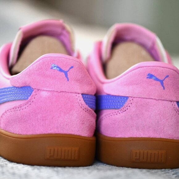 PRE-OWNED Size: 6.5 Women's or 5 Big Kid PUMA Club 5v5 Sneakers Pink/Purple - Picture 3 of 15